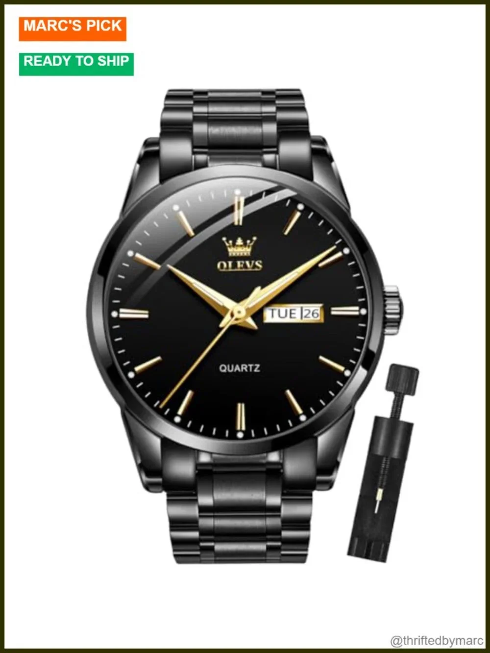Analog Quartz Business Dress Watch Day Date Stainless Steel Classic Luminous